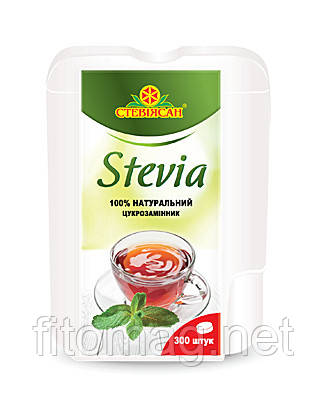 Стевія екстракт сухий «СТЕВІЯСАН», таблетки 300 шт.