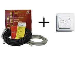 Тепла підлога Arnold Rak двожильний кабель EC 6110-20 + терморегулятор In-therm RTC 70.26