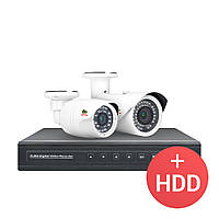 2.0MP Набір для вулиці Partizan PRO AHD-36 2xCAM + 1xDVR + HDD