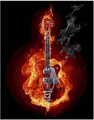 Картина по номерам Огненная гитара (BK-GX21922) 40 х 50 см (Без коробки)