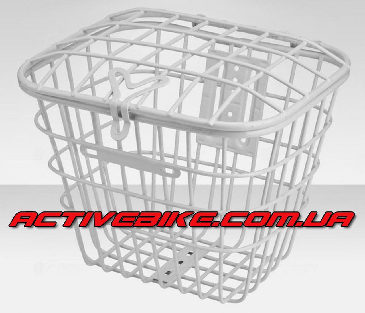 Кошик для велосипеда передня, біла, посилений із кришкою., фото 1