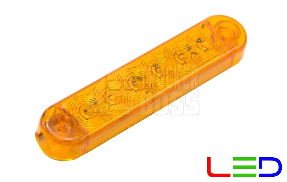 Габаритний ліхтар світлодіодний Жовтий 24v 6LED NOKTA, фото 1