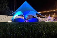 Палатка голубая, Звезда (бюджетная) 10 метровая, для отдыха по Украине