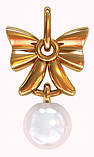 Підвіска - кулон срібна Бант із Перлами, фото 2