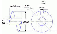 Спираль шнека диаметром 300 мм, толщина 6 мм