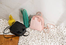 Міні рюкзак сумочка з хутряною вставкою і вушками, фото 2