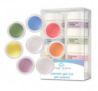 Набір кольорових гелів для дизайну нігтів Star Nail Pastel Gel Kit