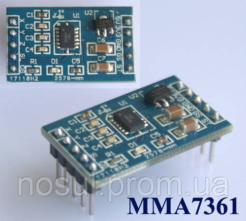 Акселерометр 3-х осевой MMA7361 MMA7260 Arduino - фото 1 - id-p7870634