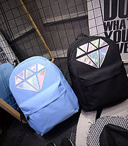 Шкільний рюкзак із голографічним кристалом, фото 3