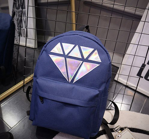 Шкільний рюкзак із голографічним кристалом