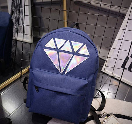 Шкільний рюкзак із голографічним кристалом, фото 1