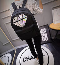 Шкільний рюкзак із голографічним кристалом, фото 5