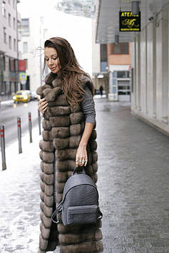 Жилет із соболю в довжині 130 см