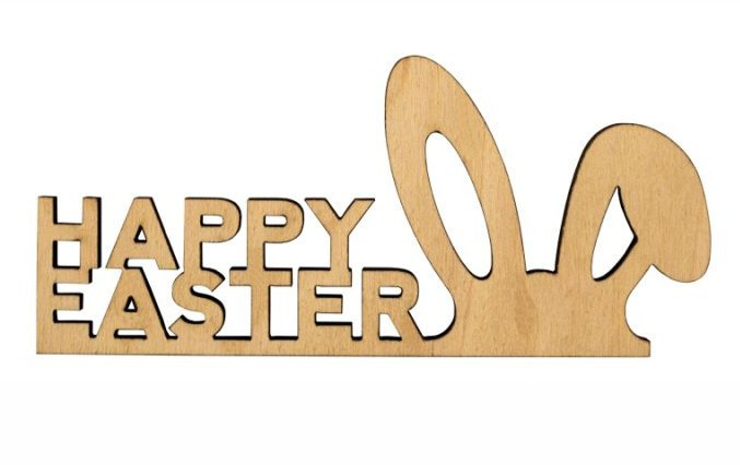 Набір заготовок написів для топера Happy Easter 10*4,5 см 5 штук, ROSA Talent, 2806061, фото 1