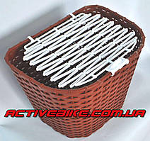 КОРОЗИНА ДЛЯ ВЕЛОСІПЕДА VERONA ПЛАСТОВА ПЛІТНА, КОРІЧНЕВА