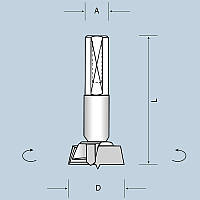 Чашкове свердло D14 L57,5 S10x26 RH (праве) 04201405721