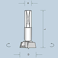 Чашечное сверло D16 L57,5 S10x26 RH (правое) 04201605721