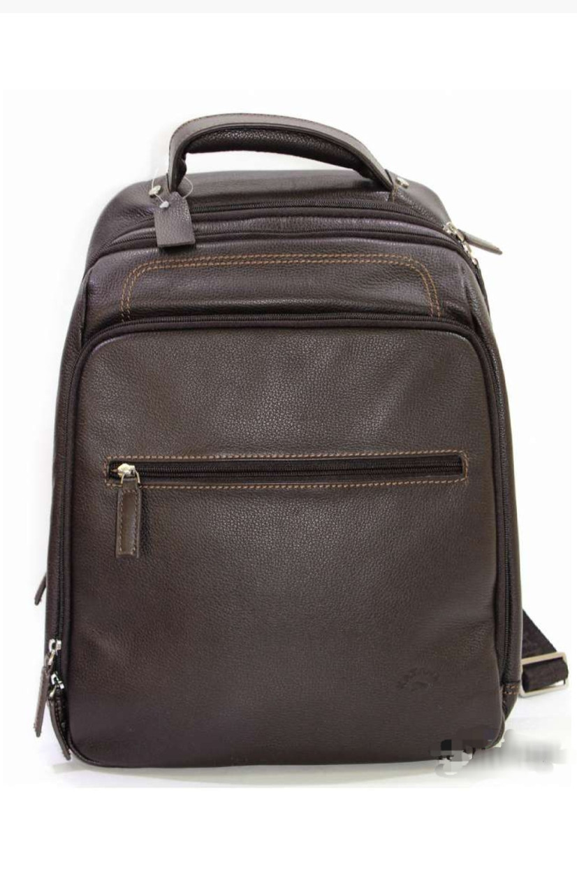 Чоловічий шкіряний рюкзак для документів і ноутбука 15,6 зручний міський повсякденний, фото 1