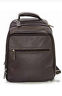 Мужской кожаный рюкзак для документов и ноутбука 15,6 удобный городской повседневный
