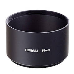 Бленда металева циліндрична для телеоб'єктивів Rise UK Standart Metal, 58 мм