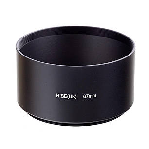 Бленда металева циліндрична для телеоб'єктивів Rise UK Standart Metal, 67 мм, фото 1