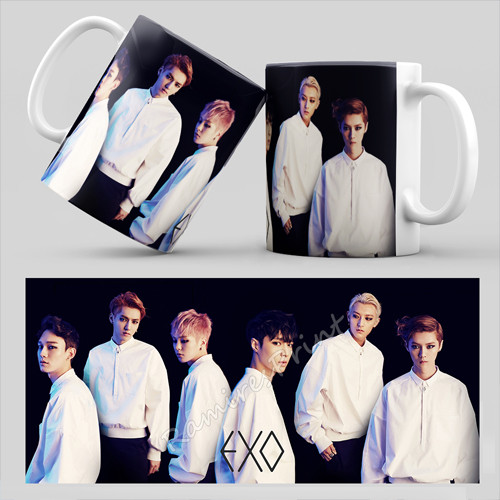 Чашка 330 мл. біла K-Pop EXO 005, фото 1
