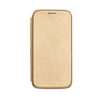 Чохол книжка Premium Leather на Samsung S9 золотий