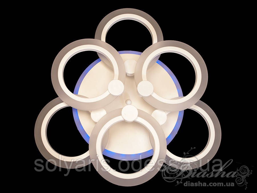 Стельова LED-люстра з діммером і підсвічуванням, 65W A3003/3+3WH LED 3color dimmer