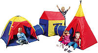 Детская большая игровая палатка с тоннелем 5 в 1 Iplay Игровой палаточный комплекс