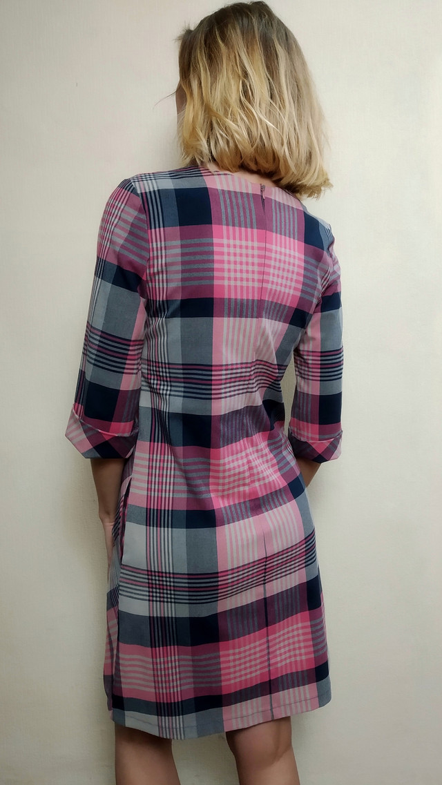 Женское платье трапеция с карманами П224