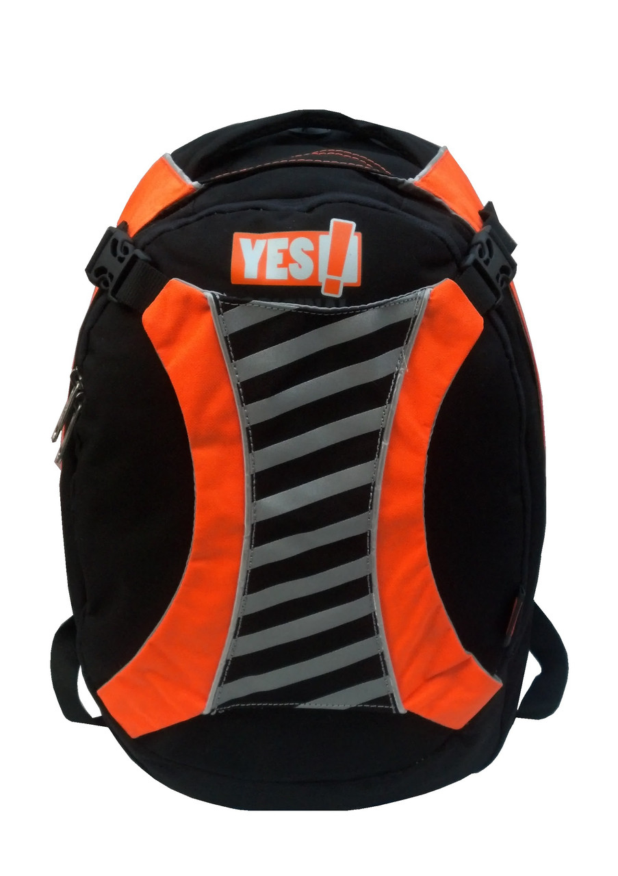 Рюкзак молодіжний "YES!" 551878 чорно-помаранчевий
