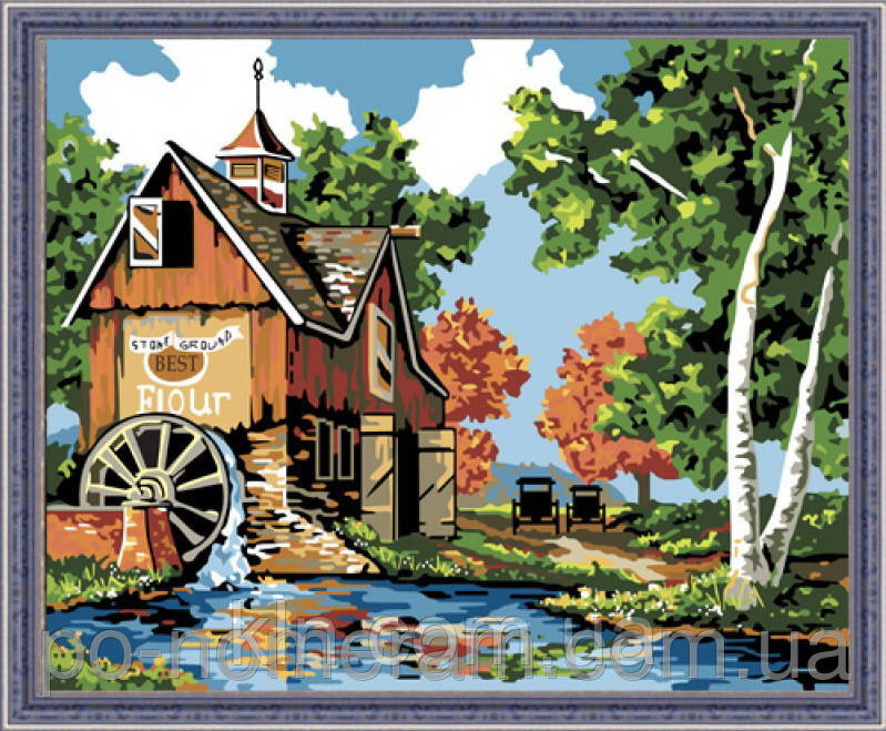 Картина за номерами Menglei Водяний млин MG142 40 х 50 см, фото 1