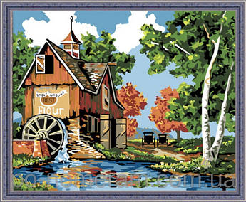 Картина за номерами Menglei Водяний млин MG142 40 х 50 см