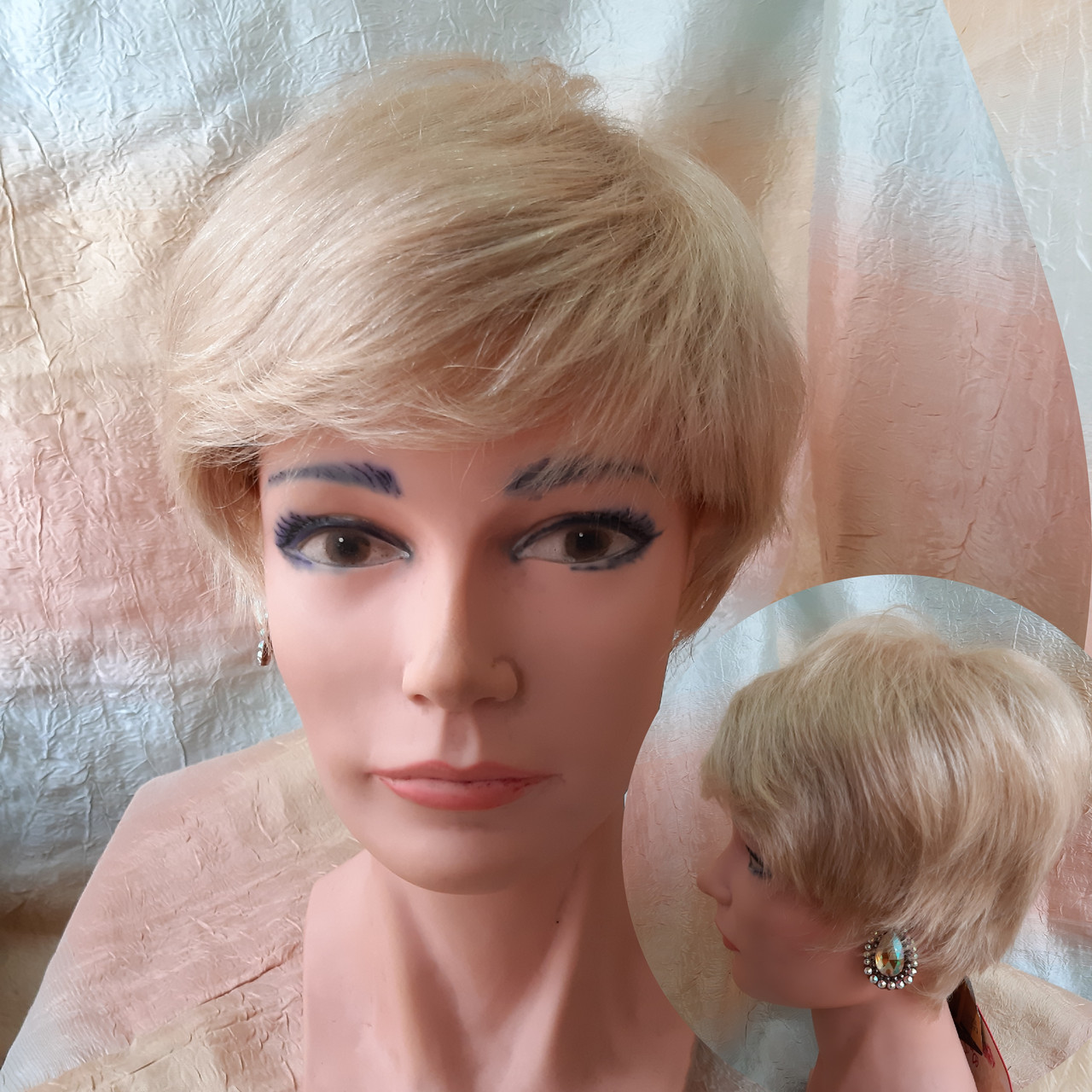 Перука з натурального волосся пшеничний  мікс 440E HH - 24H613, фото 1