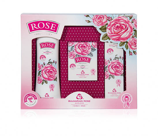 Rose Original від Bulgarian Rose ПОДАРУНКОВИЙ НАБІР (шампунь, крем для рук, мило), фото 2