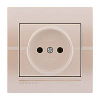 Розетка без заземлення LEZARD DERIY перлинно-білий, 702-3030-121