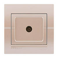 Розетка ТВ прохідна LEZARD DERIY перлинно-білий, 702-3030-129