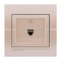 Розетка телефонна LEZARD DERIY перлинно-білий, 702-3030-137