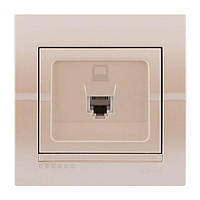 Розетка комп'ютерна LEZARD DERIY перлинно-білий, 702-3030-139