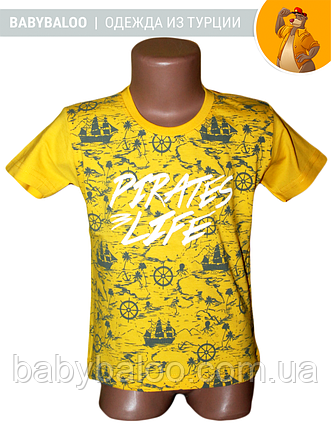 Футболка дитяча хлопчик "Pirates life"(зростання від 92 см до 110 см), фото 1