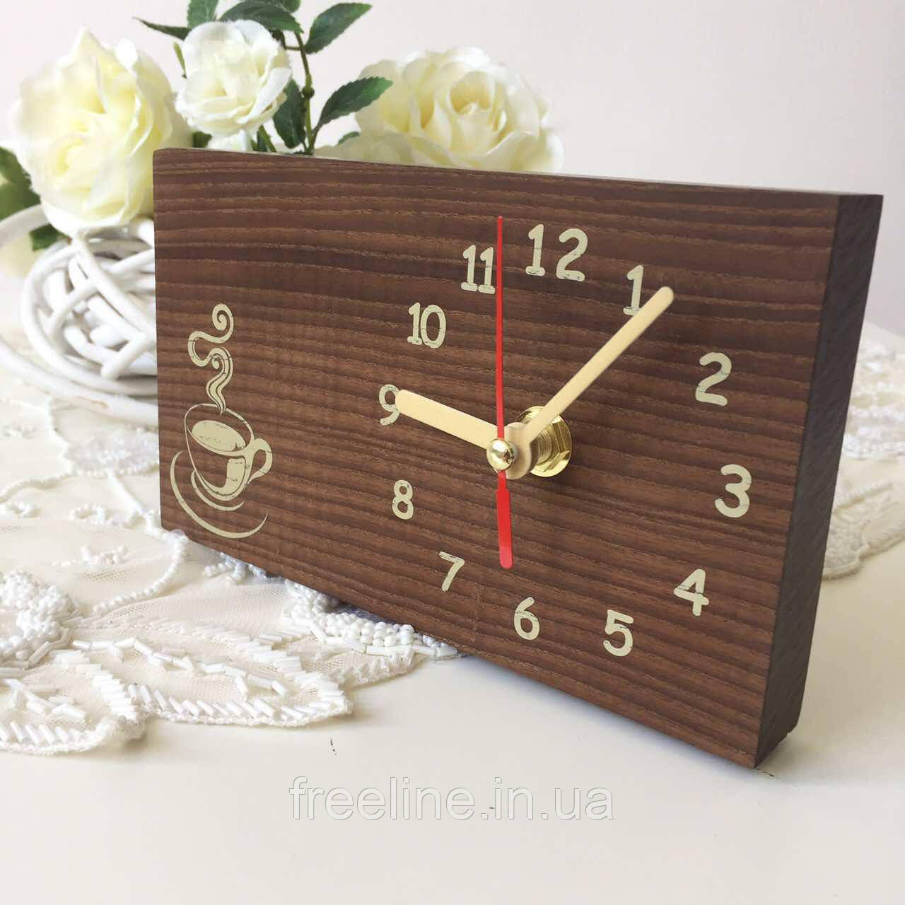 Настольные деревянные часы "Брусок" - фото 1 - id-p907201840