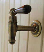 Кран для сауни та бані Sonder 001 B-W (з дерев'яною ручкою)