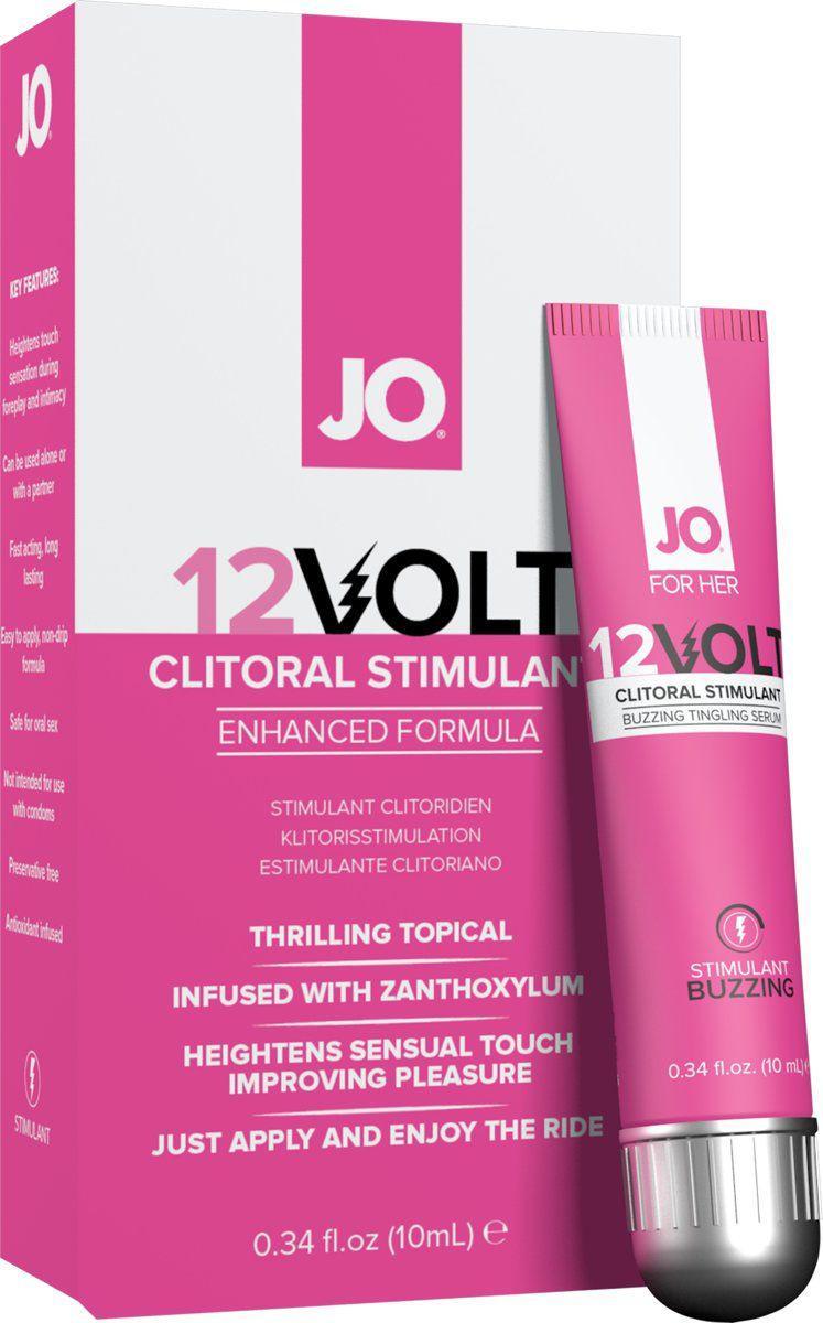 Збудливий гель для клітора JO 12VOLT (10 мл) з ефектом пульсації та розігріву
