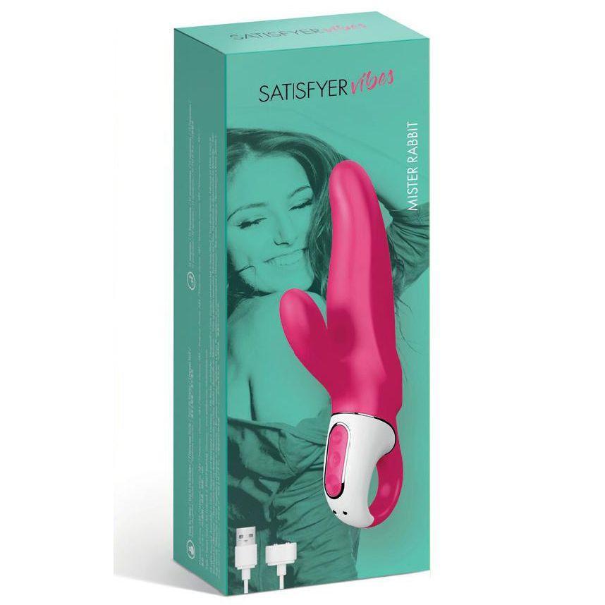 Потужний вібратор-кролик Satisfyer Vibes Mr. Rabbit, два мотори, литий силікон, 12 режимів роботи
