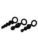 Набір анальних іграшок Satisfyer Plug black (set of 3) - Booty Call, макс. діаметр 3 см, фото 2