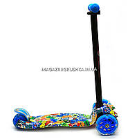 Триколісний самокат Scooter з світяться колеса для дітей і підлітків весна-літо 779-1322, фото 3