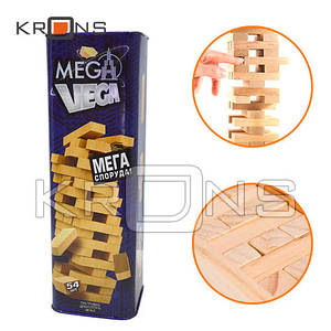 Настільна гра Дженга Вежа Jenga Mega Vega Джанга G-MV-01U 54 бруска