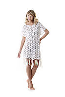 Кружевное пляжное платье до колен Iconique IC9-017 42(S) Белый