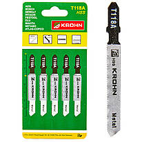 Пилки для металу для лобзика KROHN T118A (5 шт.)
