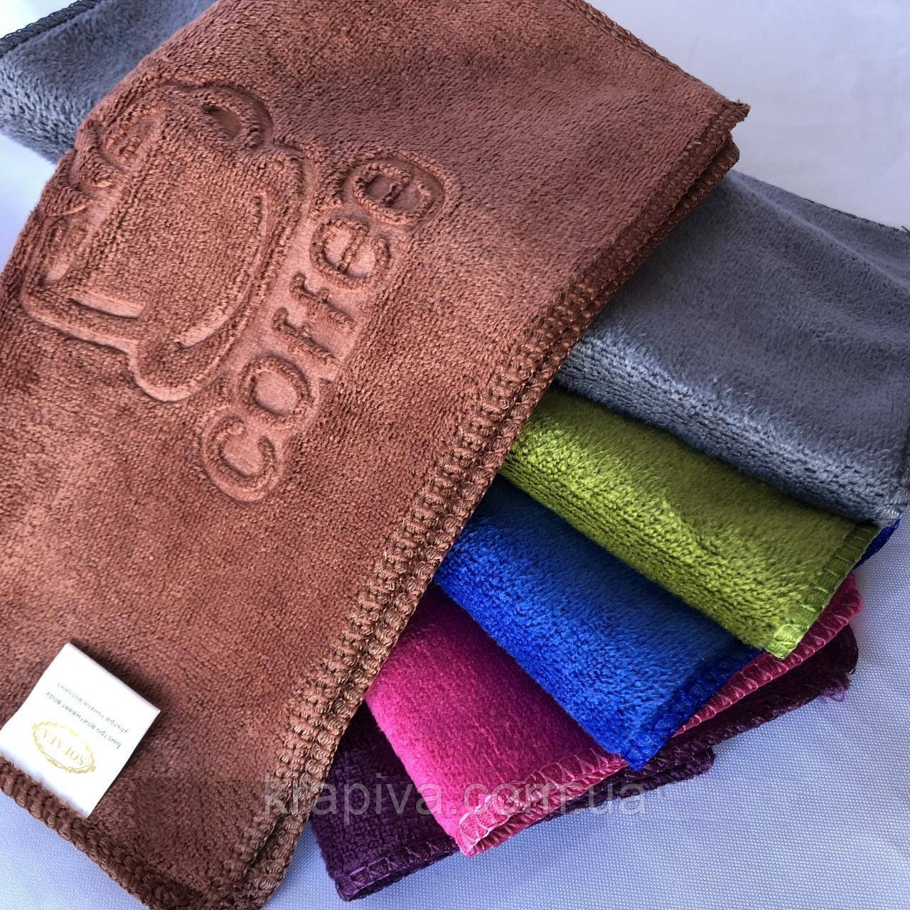 Рушник мікрофібра 75*35 см товстий для кухні, для обличчя, для ванної, полотенце микрофибра, фото 1